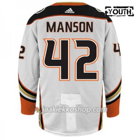 Lapsille NHL Anaheim Ducks Pelipaita JOSH MANSON 42 Adidas Valkoinen Authentic